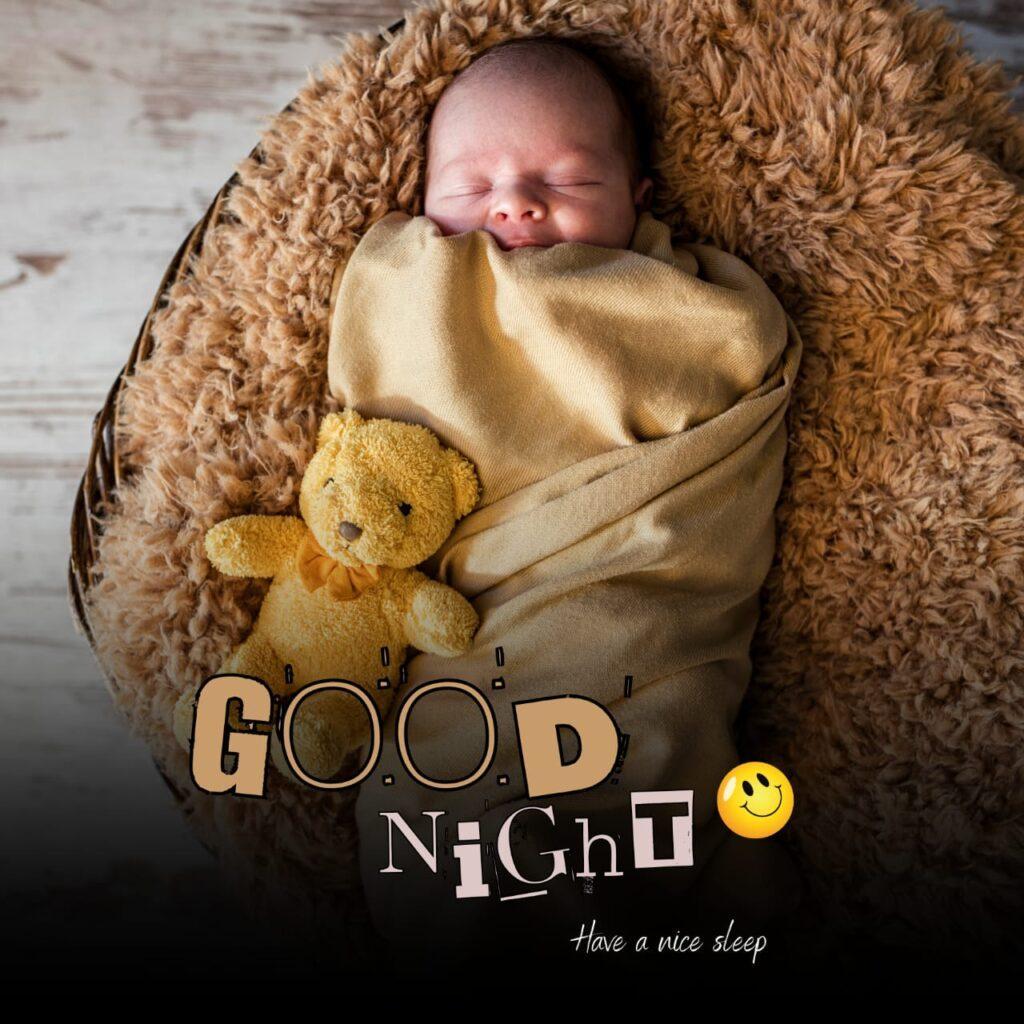 Good night images with cute baby