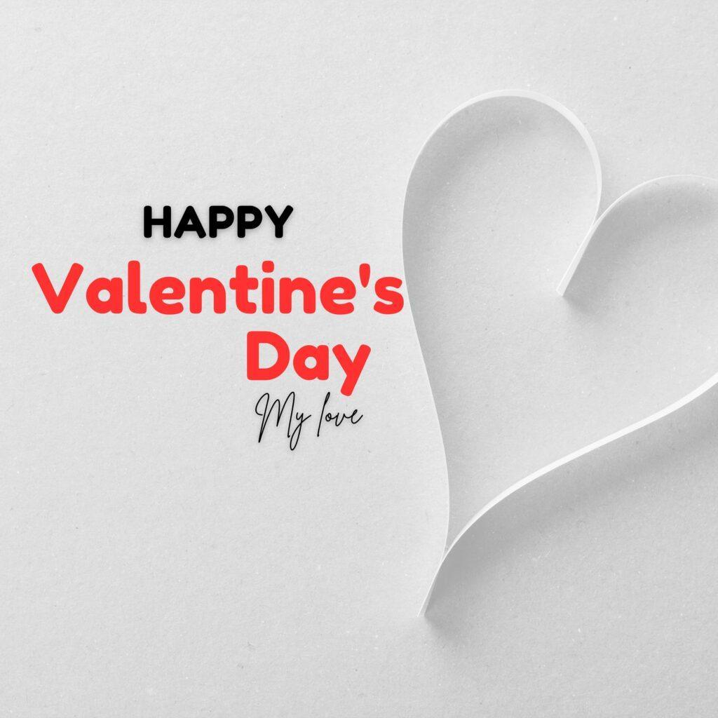 valentines day wishes with white heart