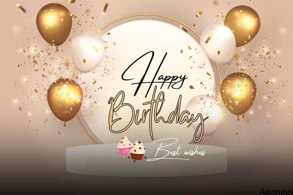 Happy birthday image with baloons